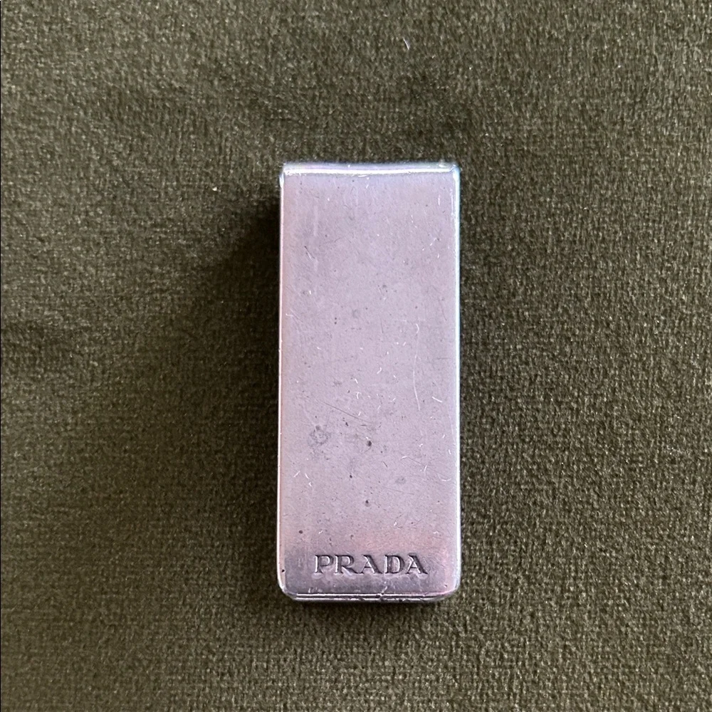 Prada Metallic Silver Clip